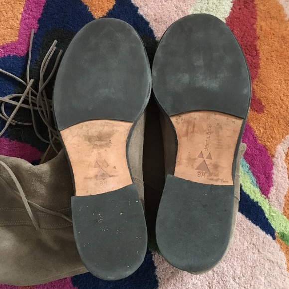 Dani Black Taupe Suede Boots Sz 8 - Picture 6 of 6